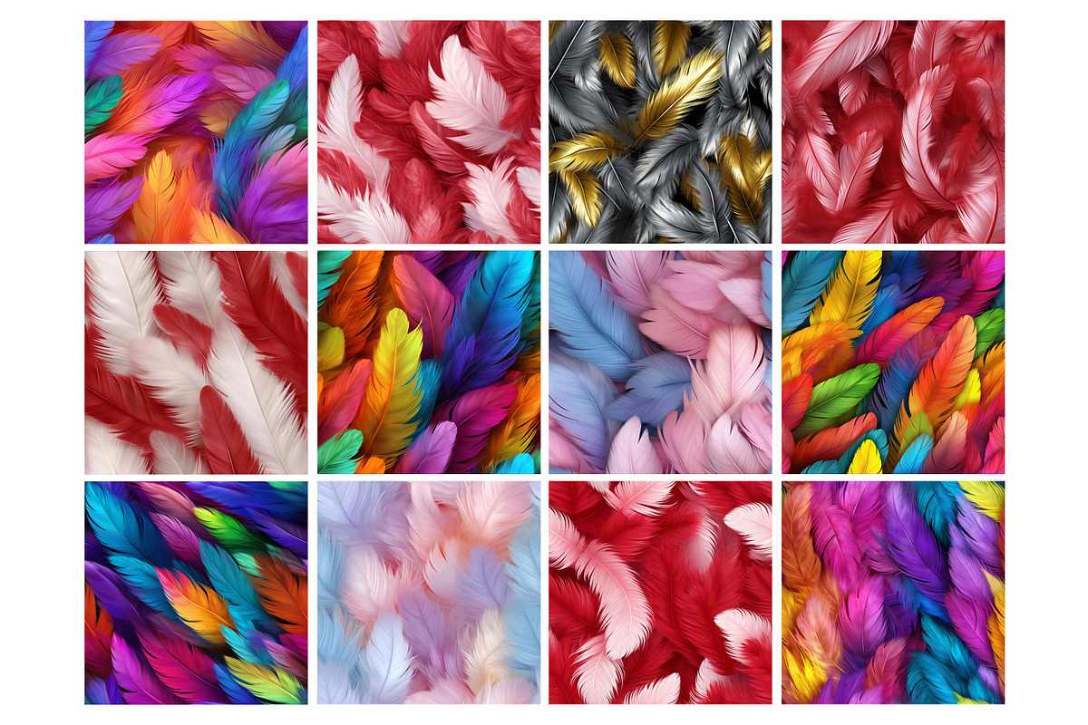 Feathers Seamless Pattern, a Pattern Graphic by Forhadx5 (Photo 9 of 19)