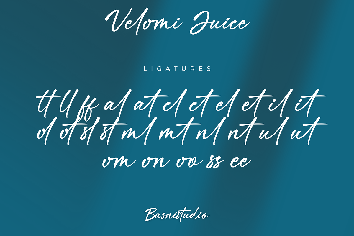 Velomi Juice– Elegant Handwritten, a Handwritten Font by Basnistudio (Photo 12 of 13)