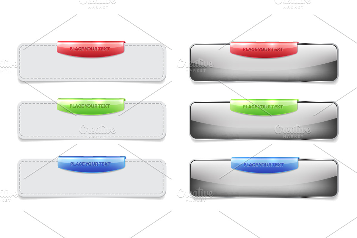 Vector buttons and tags collection, a Templates & Theme by lissius (Photo 3 of 7)