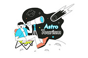 6 Astro Tourism Vector Illustration, a Person Illustration by denayunebgt (Thumbnail 3 of 3)