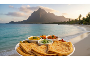 Polynesian food platter with, a Food & Drink Photo by Igor Tichonow