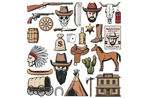 Wild West And Western American Icons