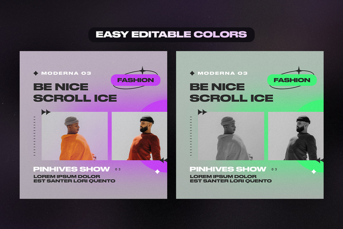 MODERNA Instagram Templates, a Social Media Template by FLYERHIVE (Photo 4 of 9)