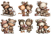 Whimsical Christmas Animal Friends, an Illustration by Craft Nest (Thumbnail 3 of 9)