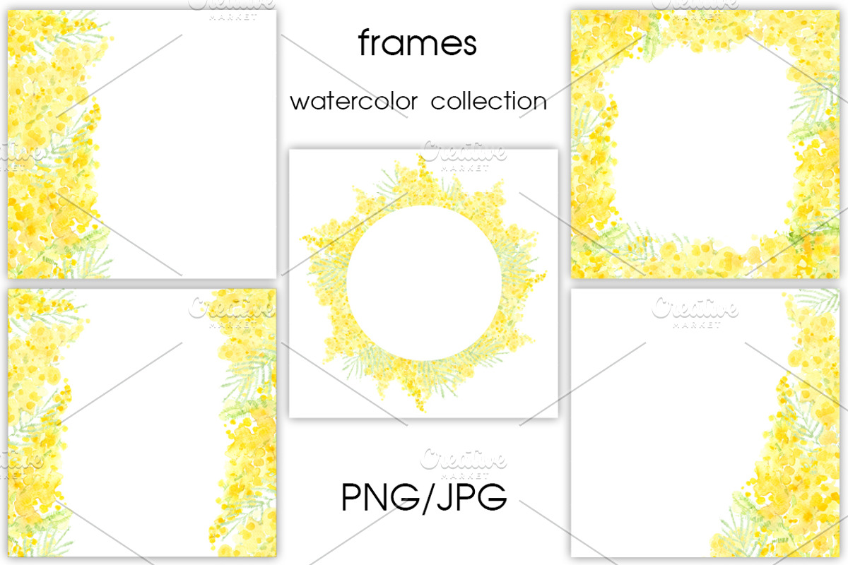 Mimosa. Watercolor collection., a Decorative Illustration by maritime_m (Photo 4 of 6)