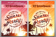 4 EPS Sunset Party posters templates, a Flyer Template by Art of Sun (Thumbnail 2 of 4)