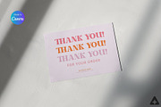 Retro Thank You Business Card Canva, a Marketing Template by Studioxhq (Thumbnail 4 of 4)