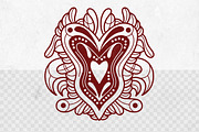 Ornamental Heart Hand Drawn, a Decorative Illustration by Tekuni (Thumbnail 3 of 13)