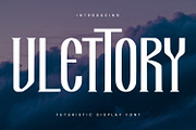 Vlettory Futuristic Display Font, a Sans Serif Font by Maulana Creative (Thumbnail 1 of 7)