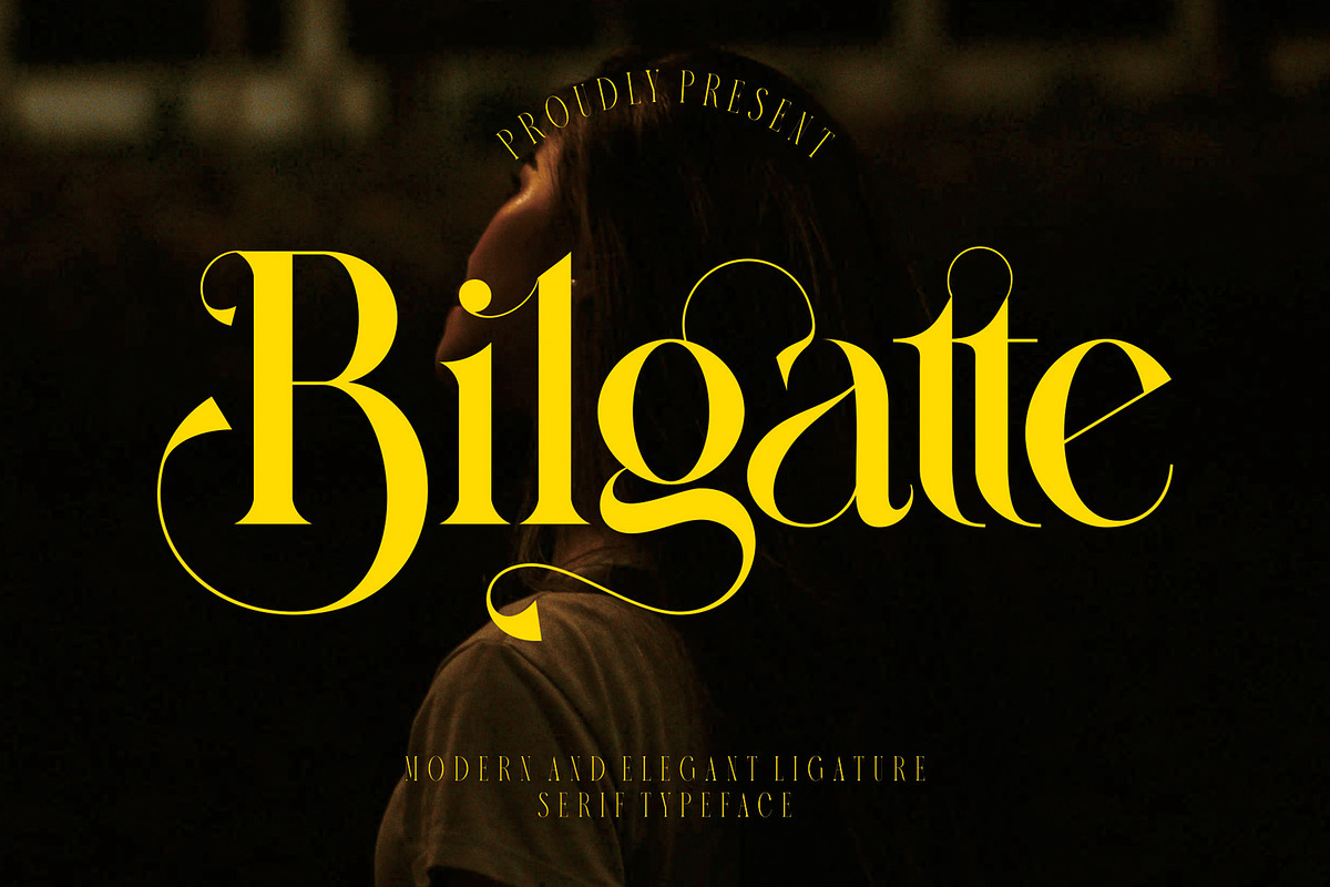 Bilgatte Modern and Elegant Ligature, a Serif Font by Alfinart (Photo 1 of 8)