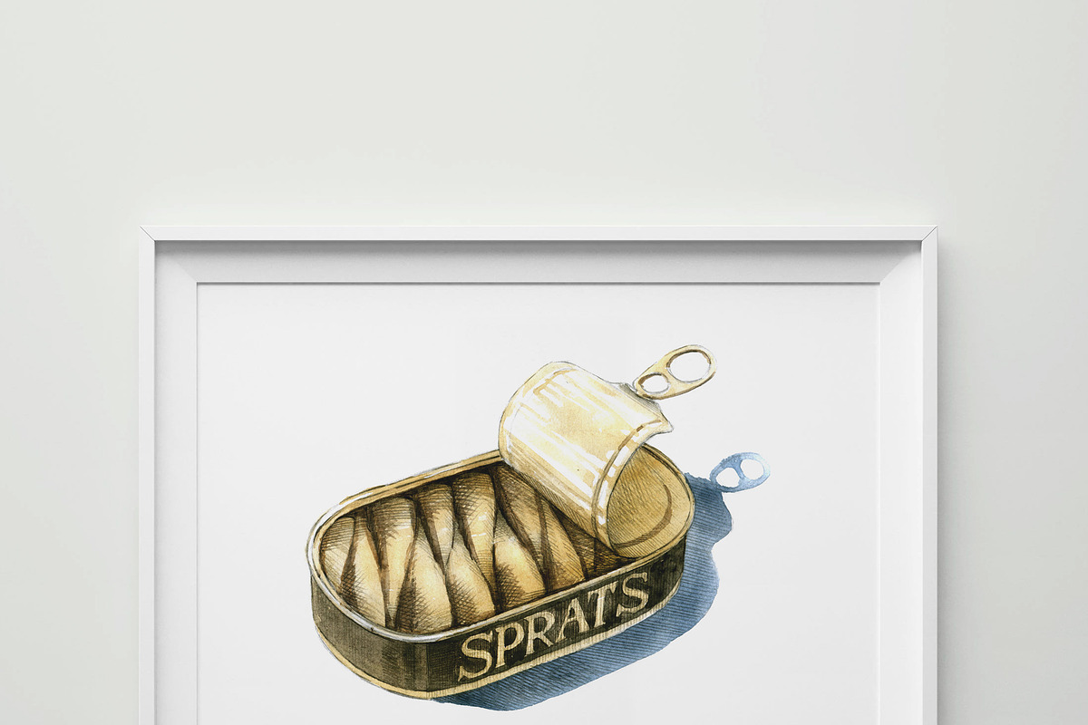 SEAFOOD WATERCOLOR SET, a Food Illustration by wedraw (Photo 4 of 5)