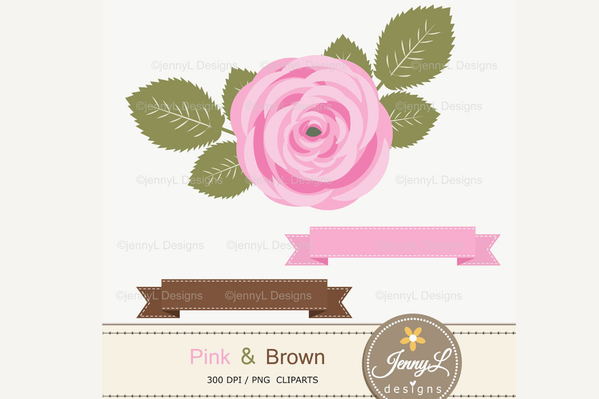 Pink and Brown Digital Paper, a Pattern Graphic by JennyL Designs (Photo 2 of 3)