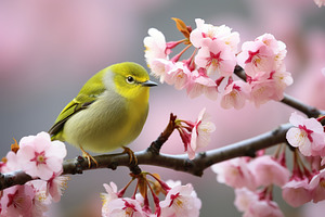 Little bird sitting on a branch of tree, an Animal Photo by AlyaAnd