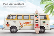 Summer Illustration Art Set, a Seasonal Illustration by Vectors Market (Thumbnail 4 of 8)