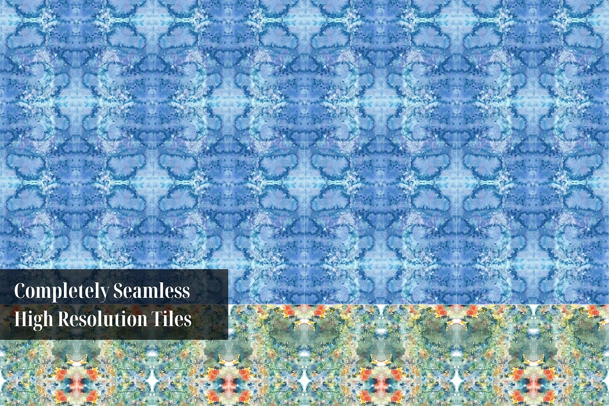 Tie Dye Rainbow Watercolor Patterns, a Pattern Graphic by Gen Aumonier (Photo 5 of 7)