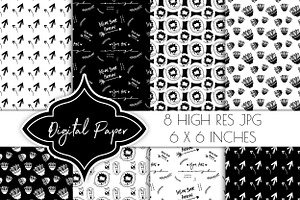 scandinavian digital paper, pattern