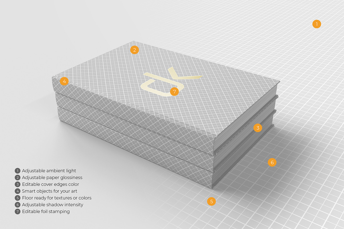 Hardcover Book Mockup, a Print Template by KIPET (Photo 14 of 15)