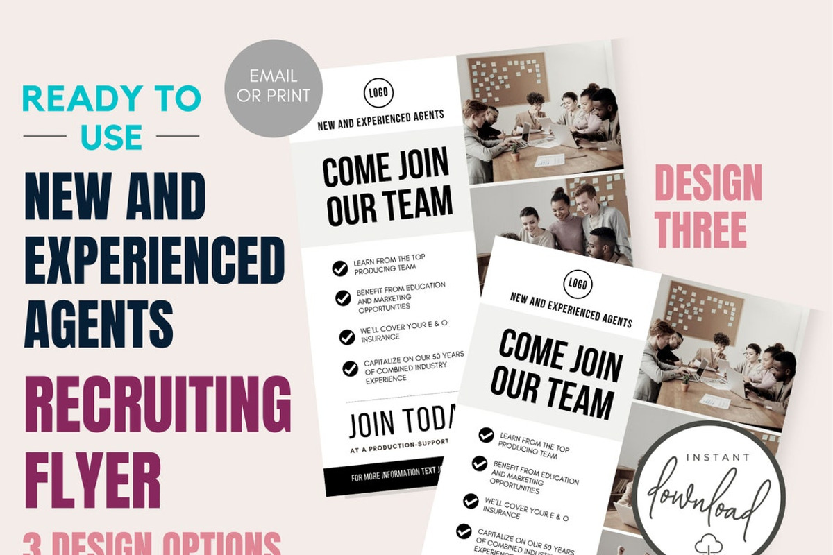 Real Estate Recruiting Flyer - CANVA, a Flyer Template by RealEstateDreams (Photo 5 of 8)