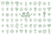 63 Succulents illustration set, a Decorative Illustration by Artha Design Studio (Thumbnail 1 of 4)