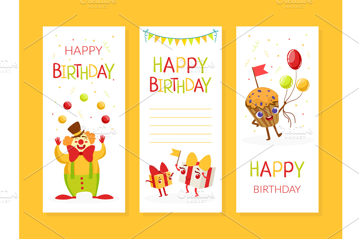 Birthday Party Invitation Vertical, an Illustration by TopVectors