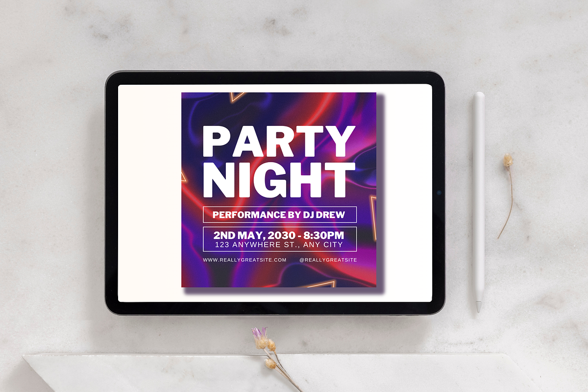 Vibrant Party Night Social Media, a Social Media Template by TemplateCastleStore (Photo 5 of 9)
