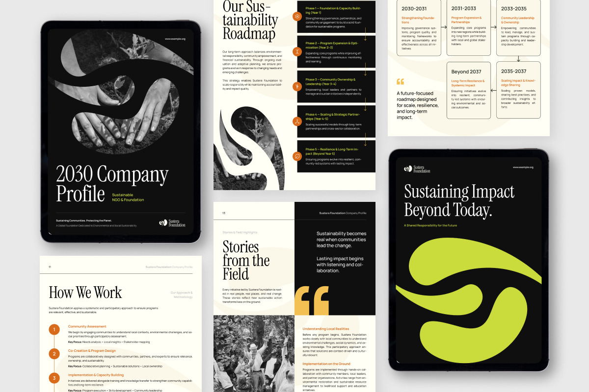 Sustainable NGO Foundation Profile, a Brochure Template by productype1 (Photo 5 of 6)