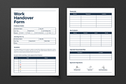 Work Handover Form Template, a Stationery Template by MightyDesign (Thumbnail 1 of 8)
