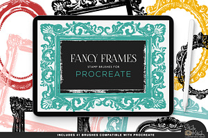 Procreate Fancy Frame Stamp Brushes