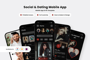 Datezy - Modern Social Dating App UI, an App Template by productype1