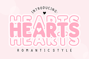 Hearts – Sweet & Playful Font, a Font by KiddoGlyphs Studio (Thumbnail 1 of 6)