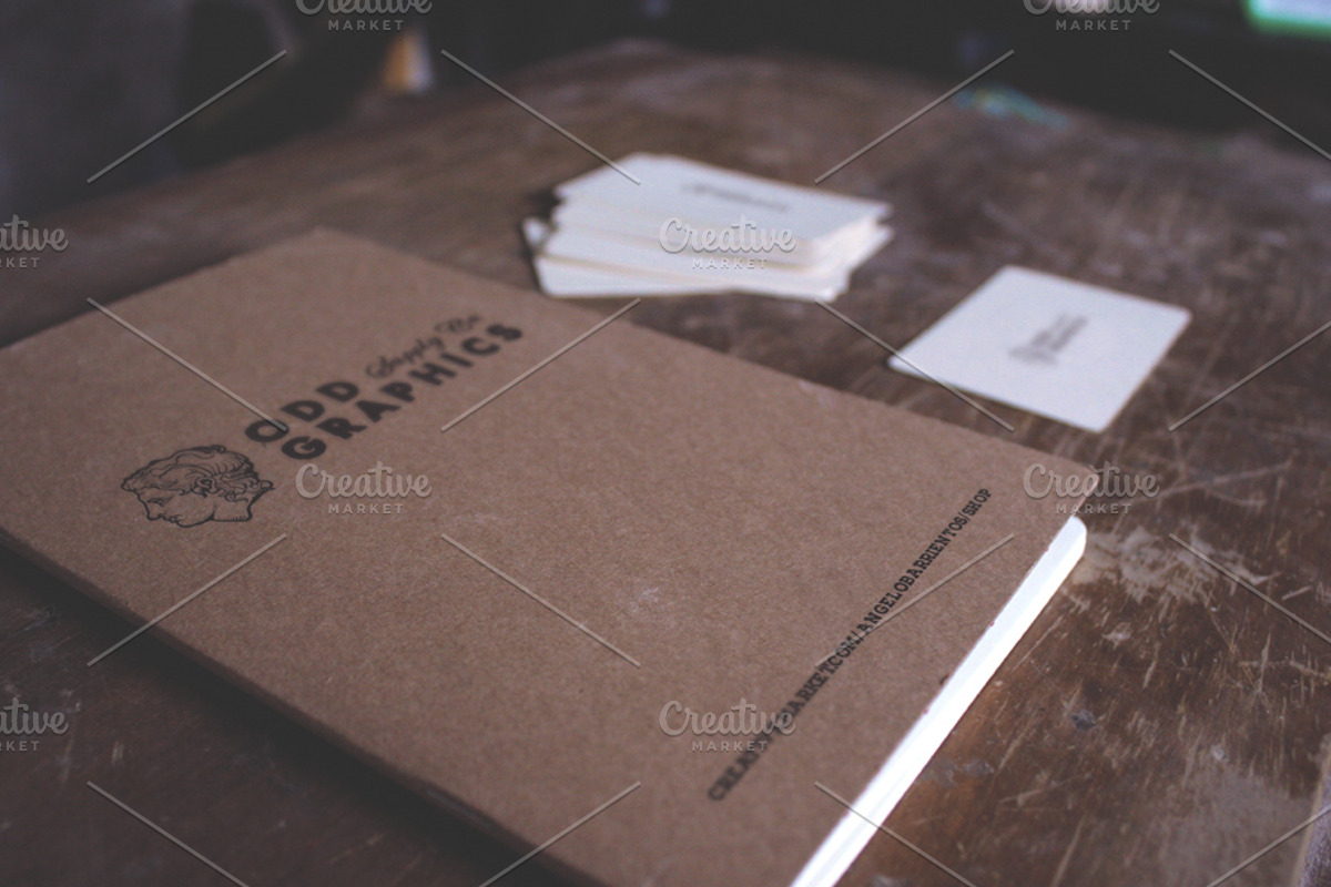 Journal & Business Card Mockups, a Print Template by Angelo Barrientos (Photo 4 of 5)