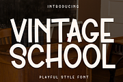 Vintage School | Script Font, a Script Font by Scratchones (Thumbnail 1 of 8)