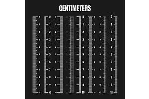 Vertical centimeter scale for, an Object Illustration by 32pixels