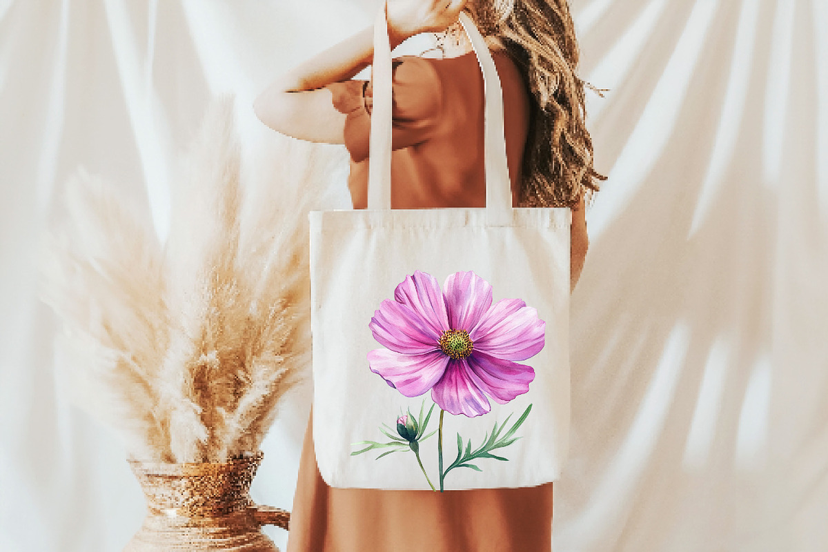 Watercolor Cosmos Flower Clipart, an Illustration by Dream Creation (Photo 6 of 7)
