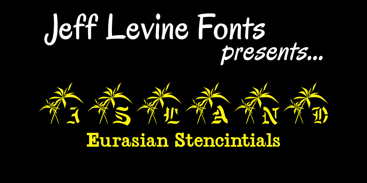 Eurasian Stencinitials JNL, a Slab Serif Font by Jeff Levine Fonts