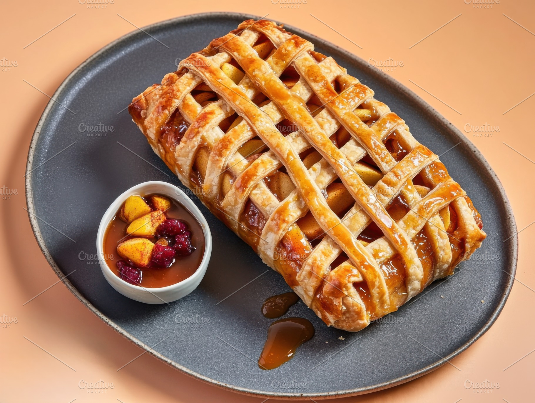 Elegant Apple-Pear Strudel, a Food & Drink Photo by Virgo Studio