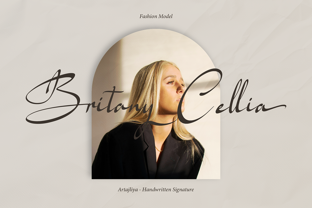 Artajliya | Handwritten Signature, a Script Font by Denustudios (Photo 8 of 15)