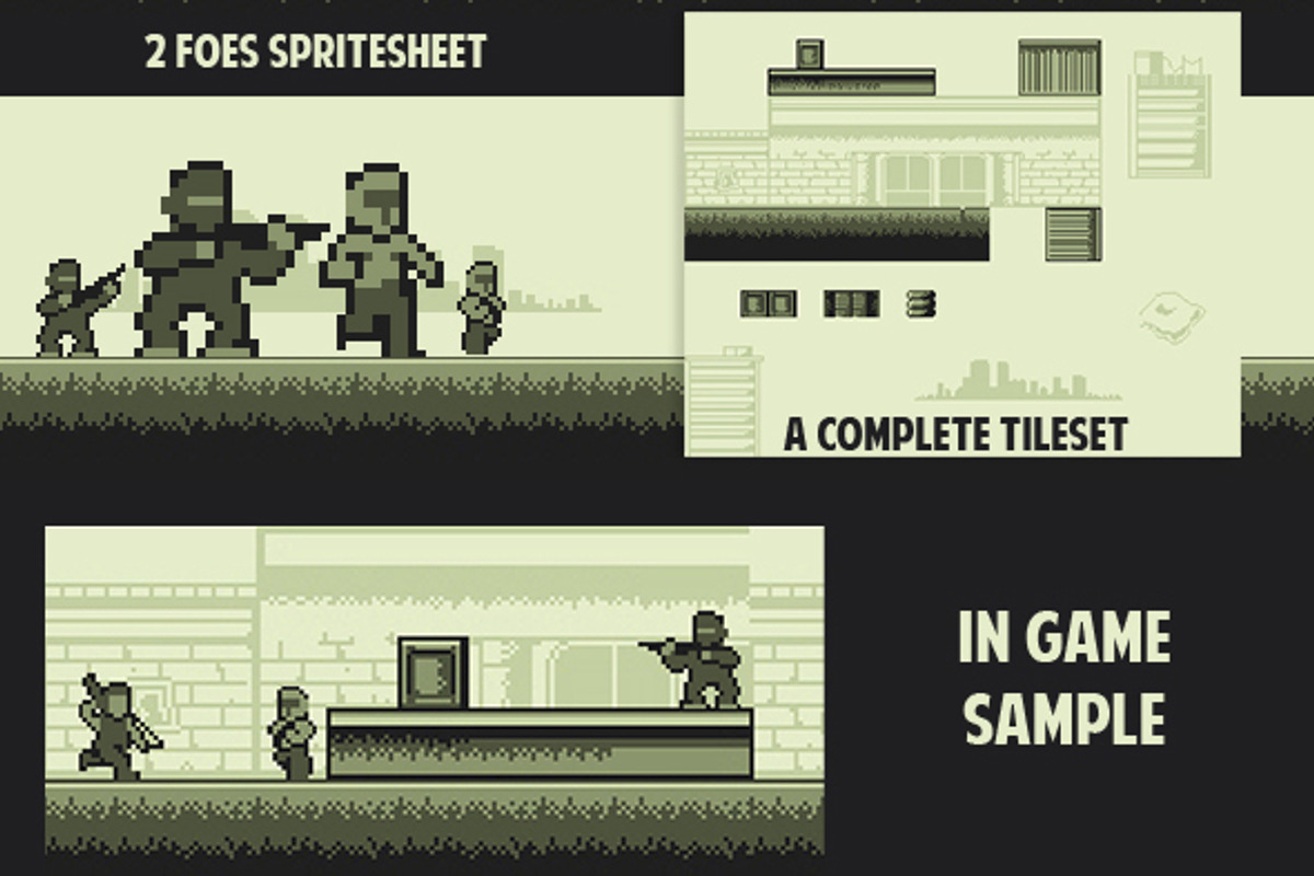 Gameboy Action Game Pack1, a Background Graphic by Fassous game assets (Photo 2 of 3)