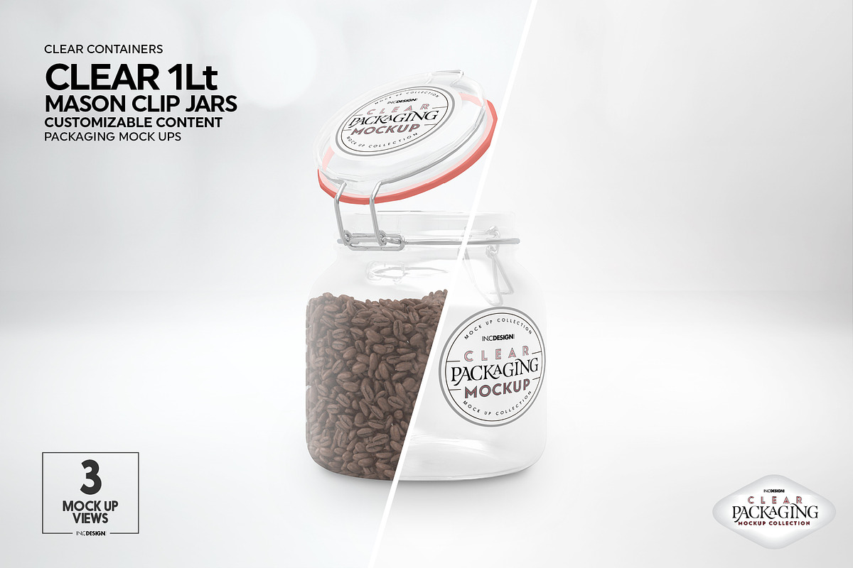 10 Clear Container Packaging Mockups, a Cups & Container Mockup by INCDesign (Photo 3 of 20)