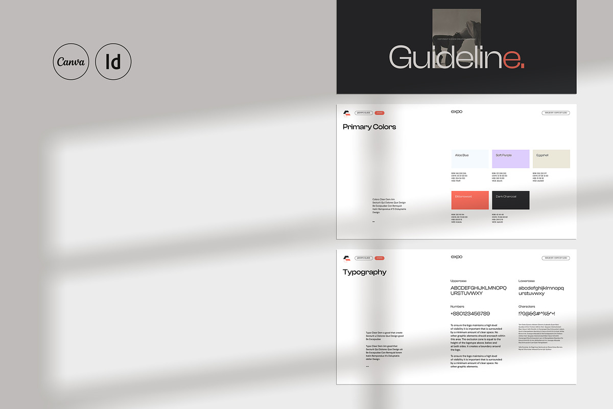 Expo | Brand Guidelines, a Presentation Template by creathrivestudio (Photo 10 of 13)