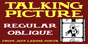 Talking Picture JNL, a Slab Serif Font by Jeff Levine Fonts