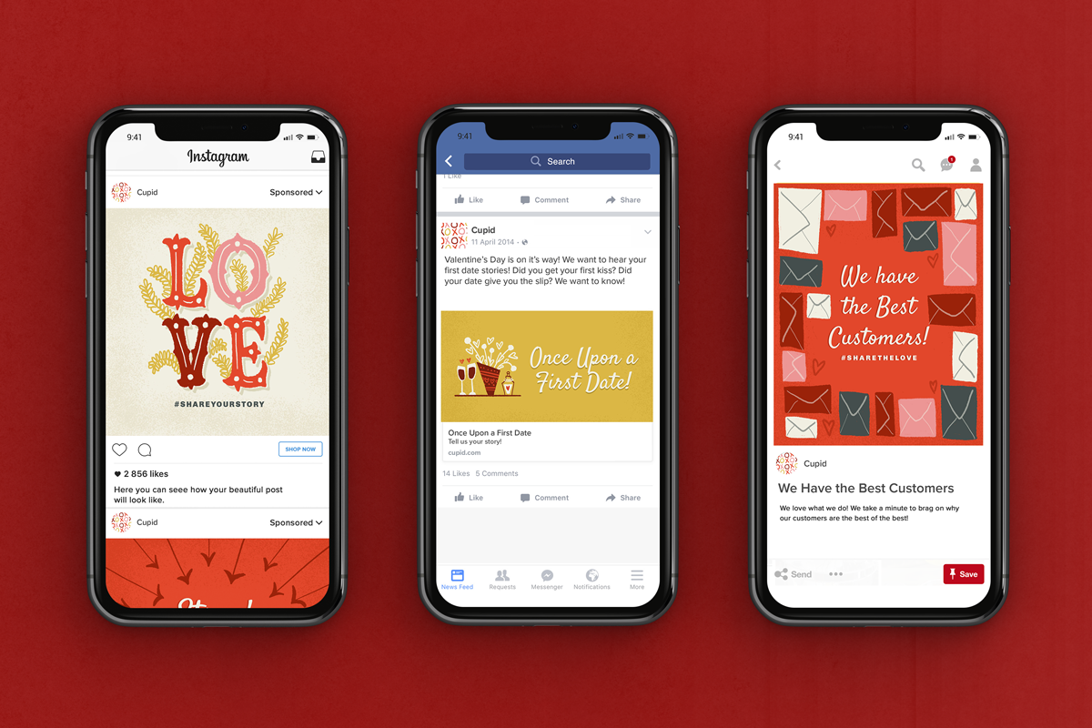 Valentine's Day Social Pack, a Social Media Template by Hues of Hodges (Photo 2 of 6)