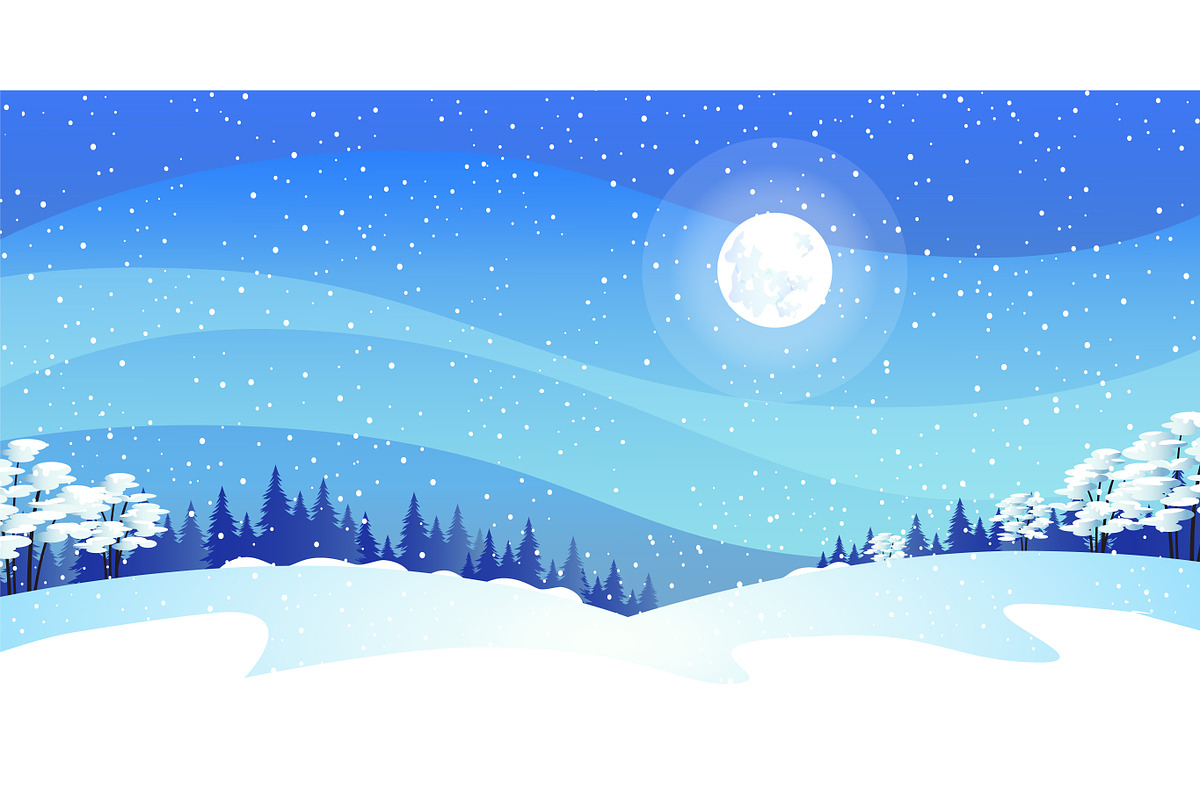 Winter Landscape on Hills, an Object Illustration by Aghadhia