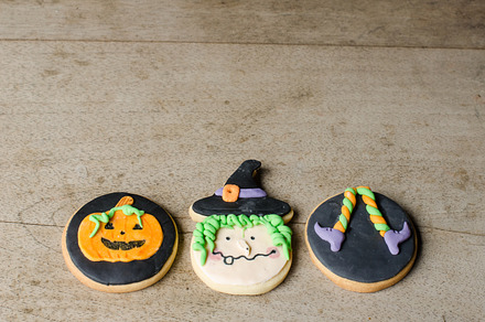 Halloween homemade cookies stock photo containing background and baked
