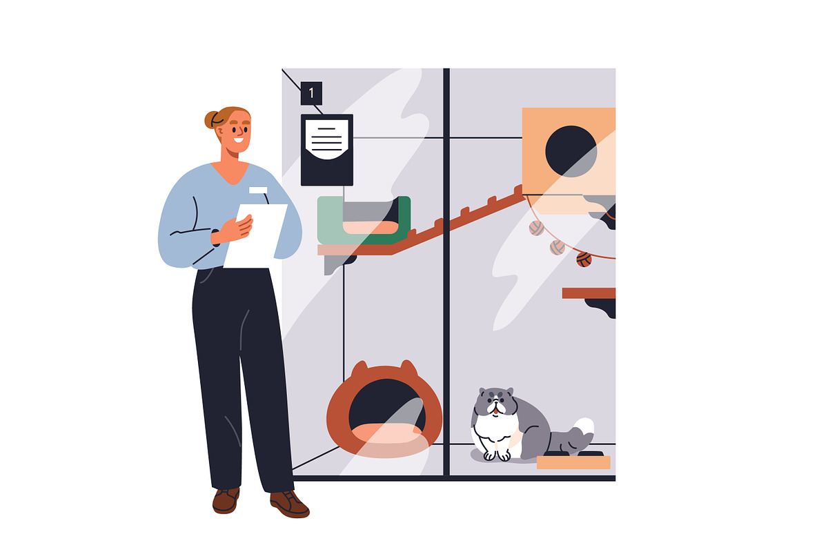 Pet care. Cats and dogs services set, an Animal Illustration by Good Studio (Photo 11 of 11)