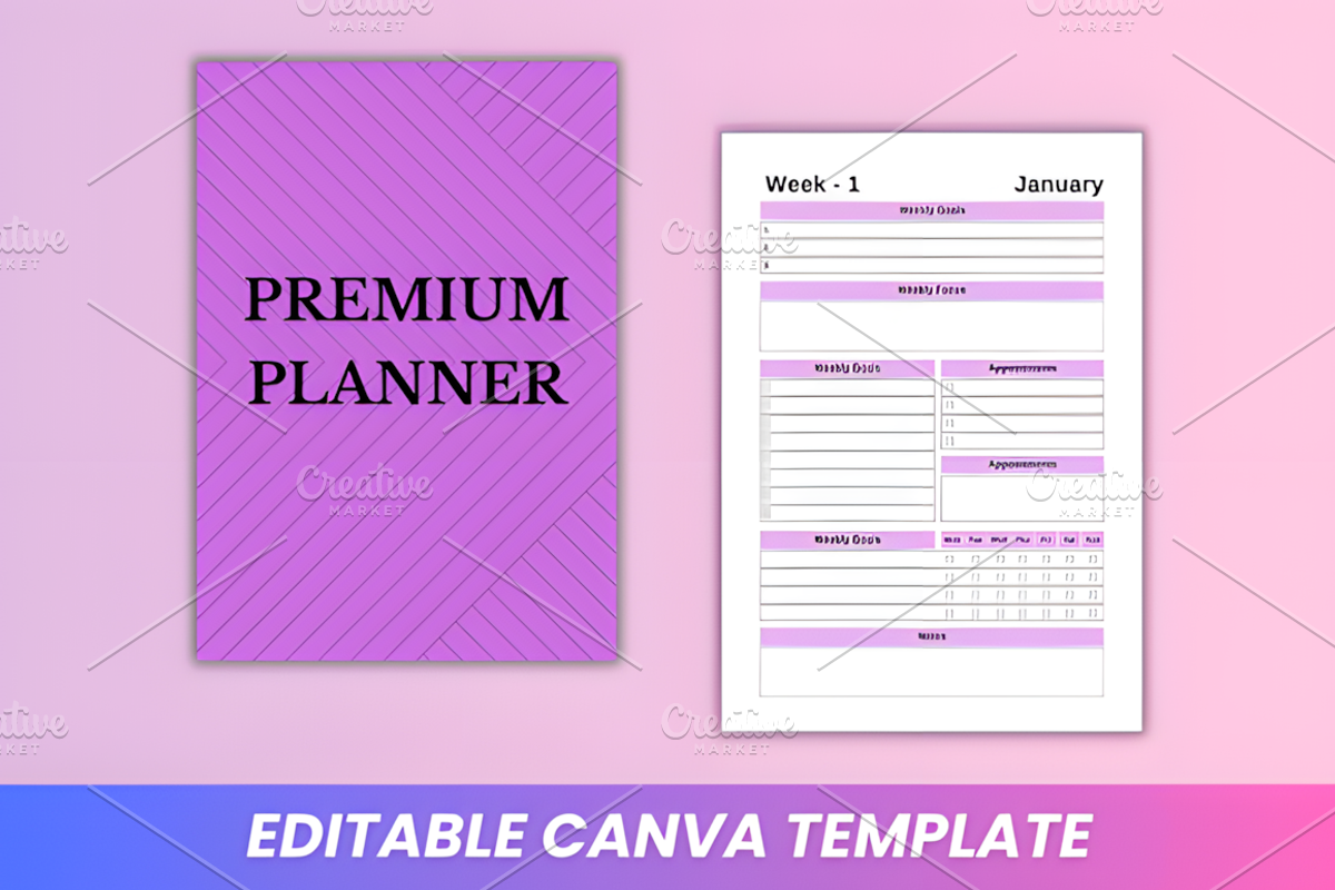 Premium Planner Kdp Interior, a Social Media Template by Ink Gallery (Photo 6 of 7)