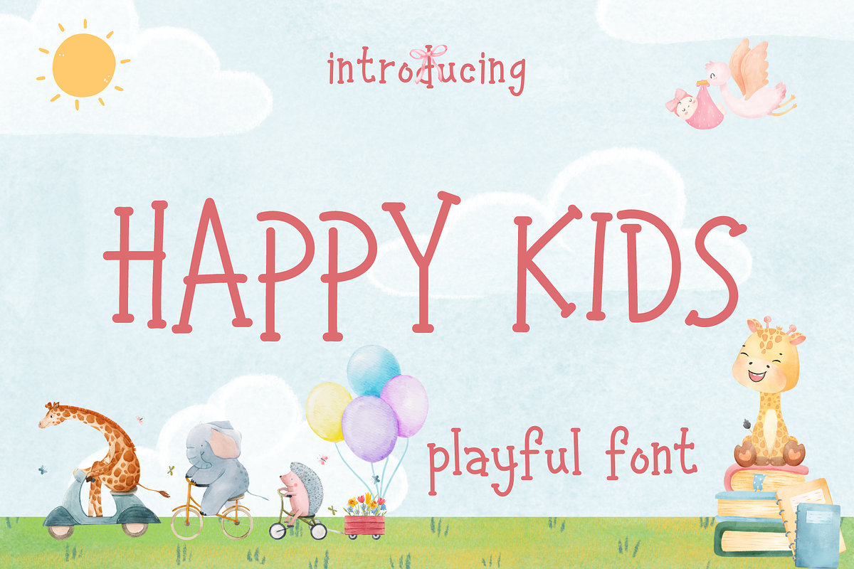 Happy Kids - Playful Font preview 2