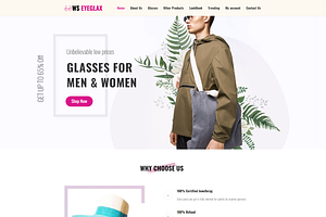 WS EyeGlax - Eyeglass Store Theme