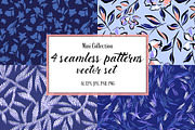 Floral patterns. Vector set 4 prints, a Pattern Graphic by GALAKAM (Thumbnail 1 of 6)