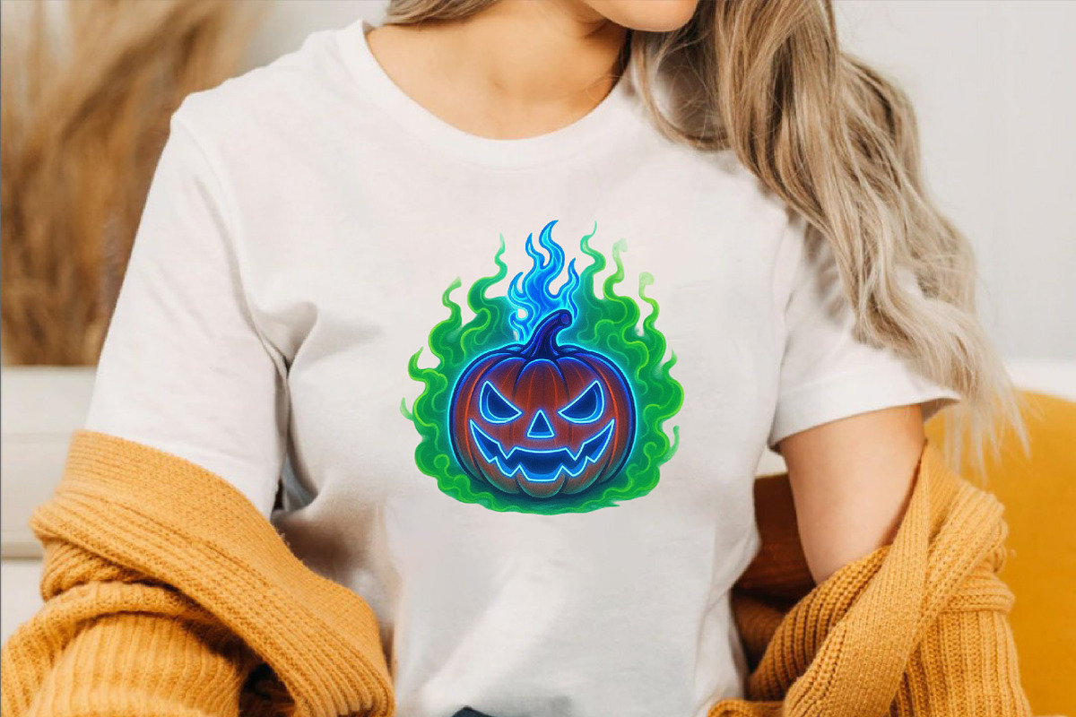Neon Halloween Pumpkin Clipart Bundl, an Illustration by SVGArt (Photo 5 of 8)
